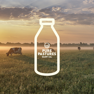 Pure Pastures Dairy Company cheese dairy logo milk