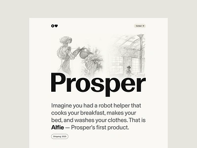 Prosper.org branding hero illustration layout paper sketch texture typography web