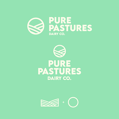 Pure Pastures Logo cheese dairy logo milk
