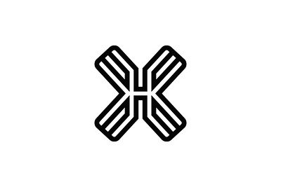 Xh Hx Monogram Logo abstrac abstract illustration xh xh logo