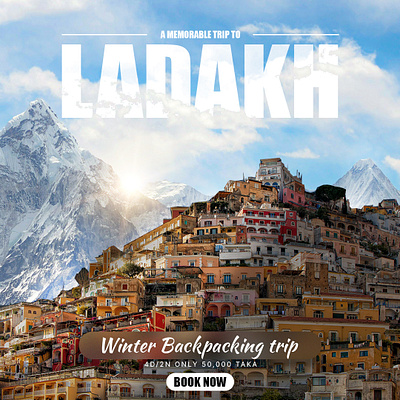 LADAKH - TRIP POST design graphic designer ladakh trip social social media design post social media post