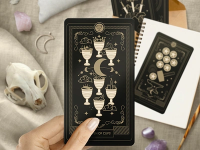 tarot card collection art illustration magic tarot vector