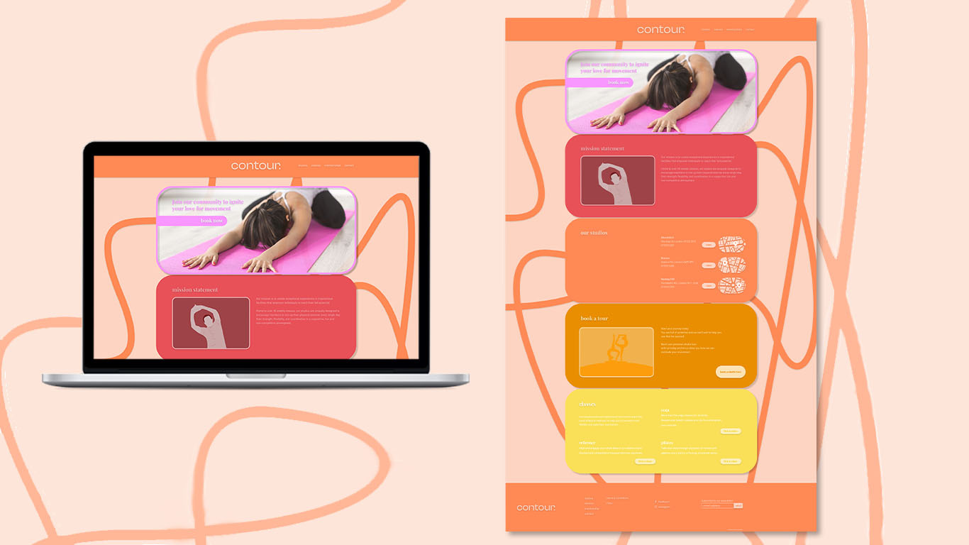 Contour - UI/UX design branding graphic design illustration ui ux design web design