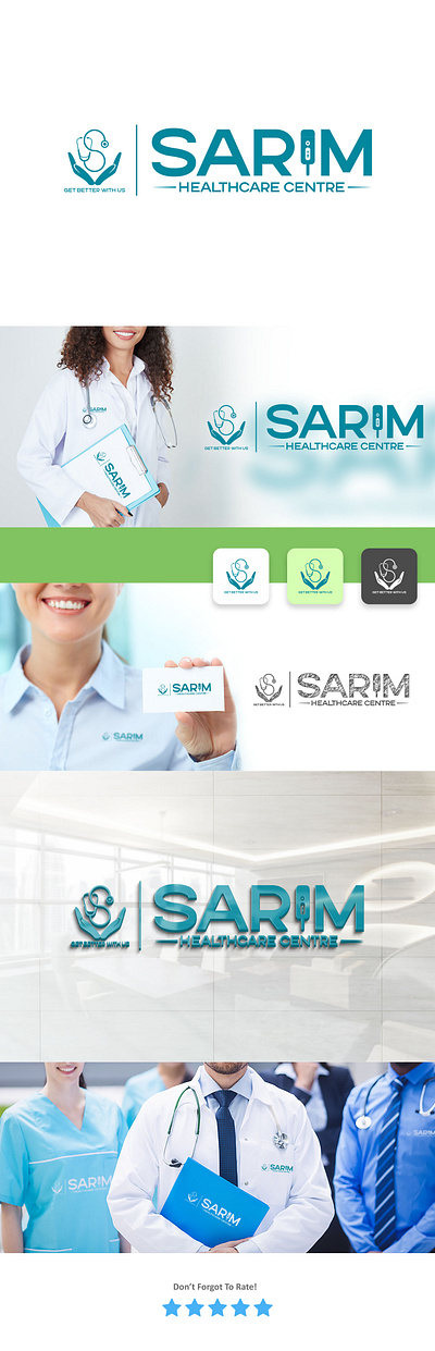 Designing the logo for Sarim Healthcare Centre. 3d logo for gym 3d logos branding creative logo graphic design hospital logo illustration logo logo design medical logo ui