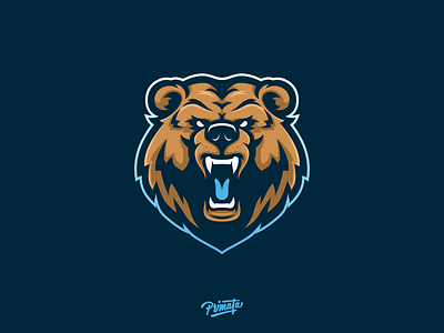 Bear animal bear branding brown bear head illustration logo mascot sportlogo team vector wild