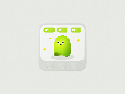 Tamagotchi widget app design mobile tamagotchi ui widget