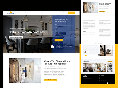 Web Design for Royal Homes branding design graphic design illustration typography ui ux