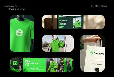 Ecodelivery brand identity brand identity branding delivery app graphic design logo logo design uiux visual identity