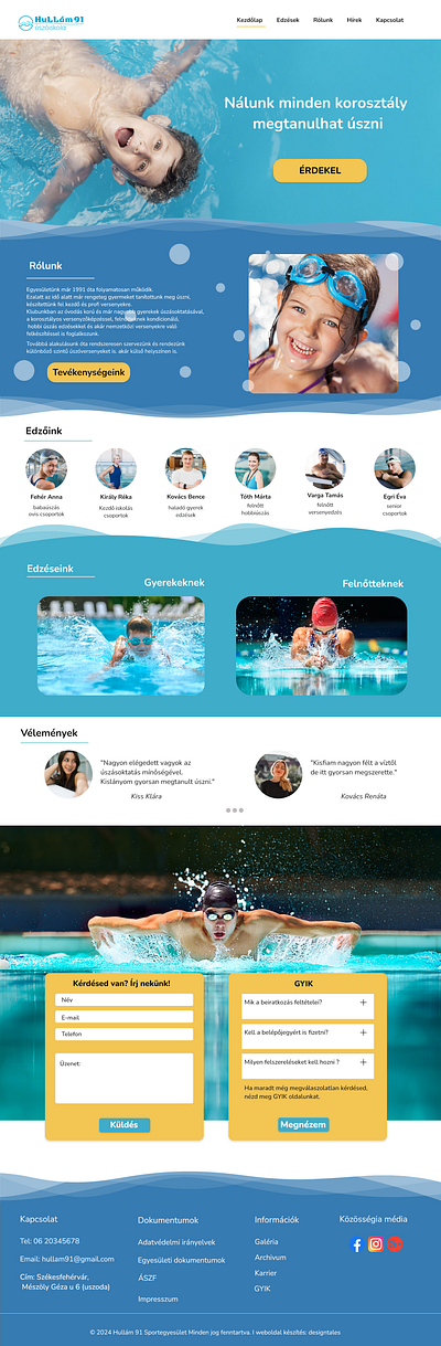 Redesign of a swim school's brand and website branding design logo ui ux vector website design wordpress