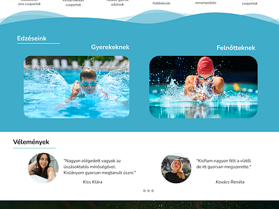 Redesign of a swim school's brand and website branding design logo ui ux vector website design wordpress