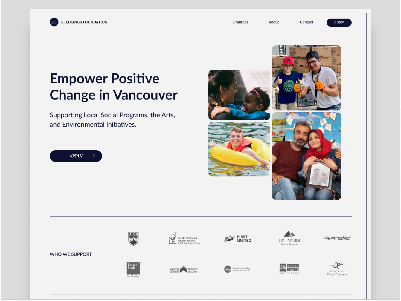 "SEEDLINGS FOUNDATION" Official Website Redesign charity ngo nonprofit npo redesign ui ux web design website