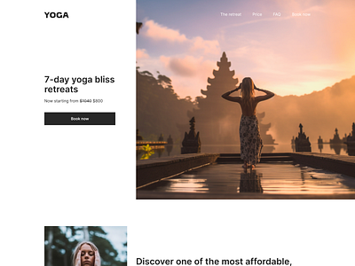 yoga website design graphic design landing page ui ui design uiux web web design website website design