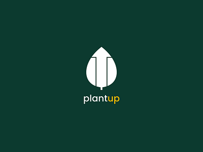 Plantup - plant growth monitoring app app logo branding emblem and text graphic design growth monitoring leaf logo logo and branding logo concept pattern plant