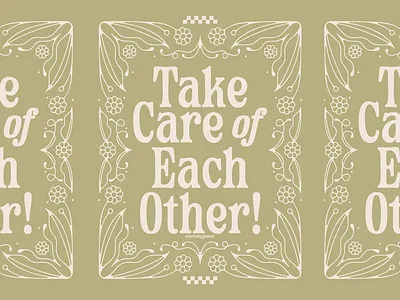 TakeCare Of Each Other! adventure art deco botanical botanical illustration brand assets brand identity design earth earth design explore floral flowers illustration line illustration nature retro vintage world