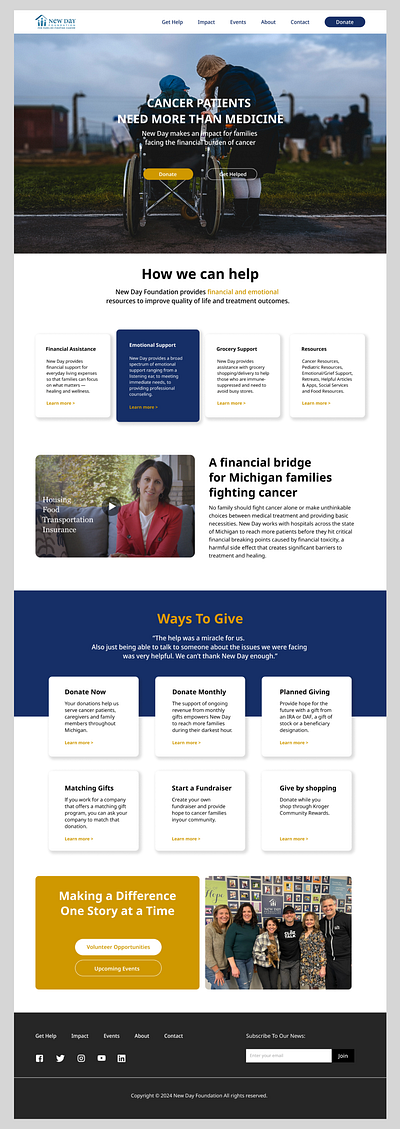 Website Redesign For "New Day Foundation" charity ngo nonprofit npo redesign ui ux web design website