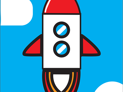 Rocket Illustration adobe illustrator design graphic design illustration logo logo design poster