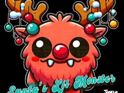 Funny Christmas Shirt: Santa's Lil Monster seasonal wear