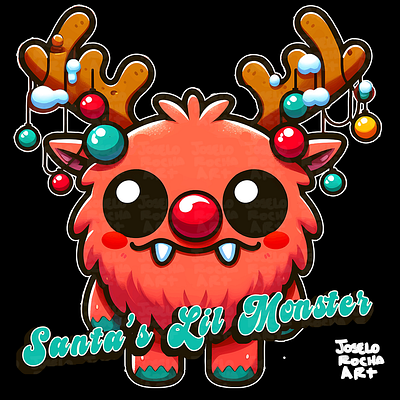 Funny Christmas Shirt: Santa's Lil Monster seasonal wear