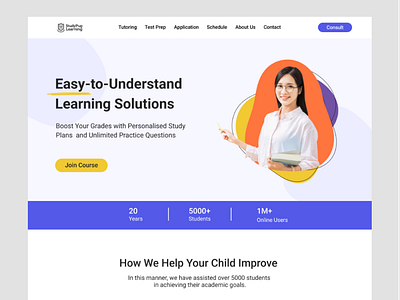 Web Design For An Online Learning Platform education elearning kids online course online learning redesign school study teaching ui ux web design website website design