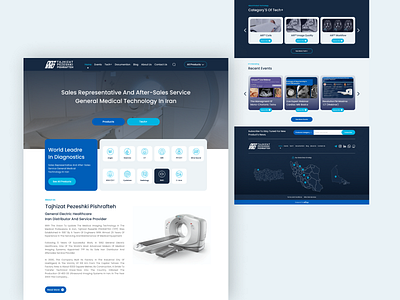 Medical Technology Website Design creative design home page landing page medical medical technology ui user interface design ux web design