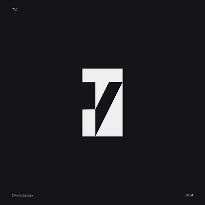 TVJ Logo brand branding designer geometric graphic design logo logo design logo designer logotype minimalist modern