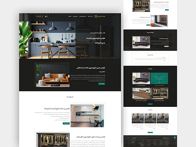 Modern Decoration Website Design creative design decoration home page landing page moden ui user interface design ux web design