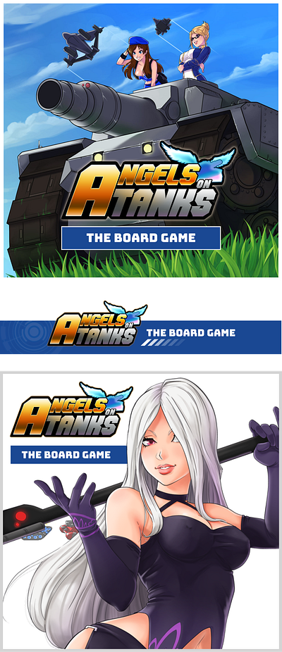 Angels on tanks: Board game concept design 3d angels on tanks board game branding game girls on tanks