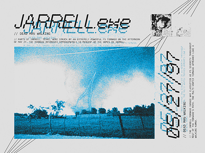 Jarrell 1997 EF5 Tornado Poster 90s band branding design edgy graphic design hurricane illustration poster tornado ui