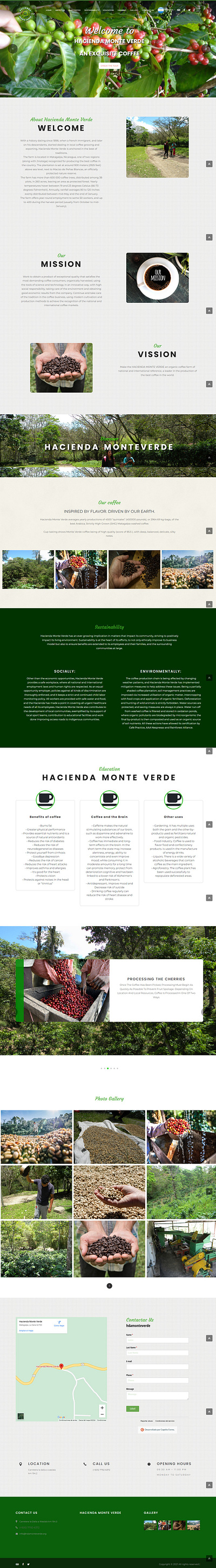 Hacienda Monteverde Website ui ux web
