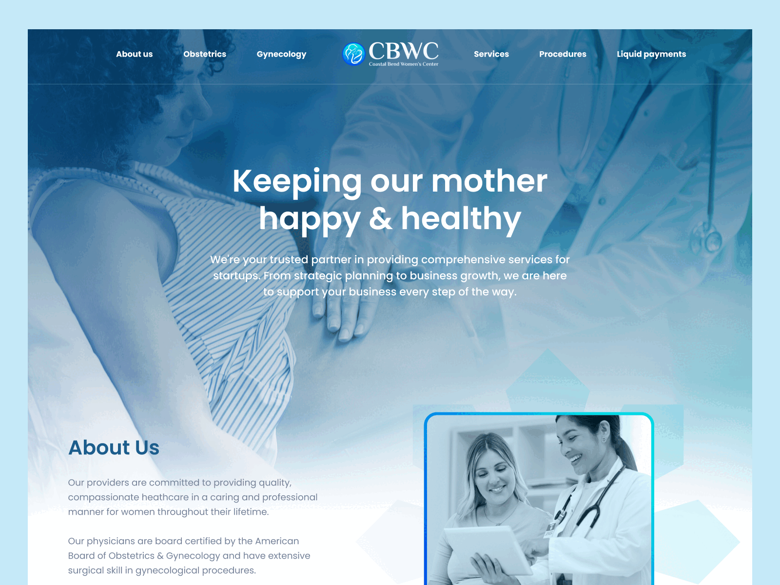 Webflow web design, development for pregnant women special care best designer clean design feminine freelacner freelance agency freelance web designer hero hero design hero section home page landing page menu menu style ui ux web designer web development web page webflow website women