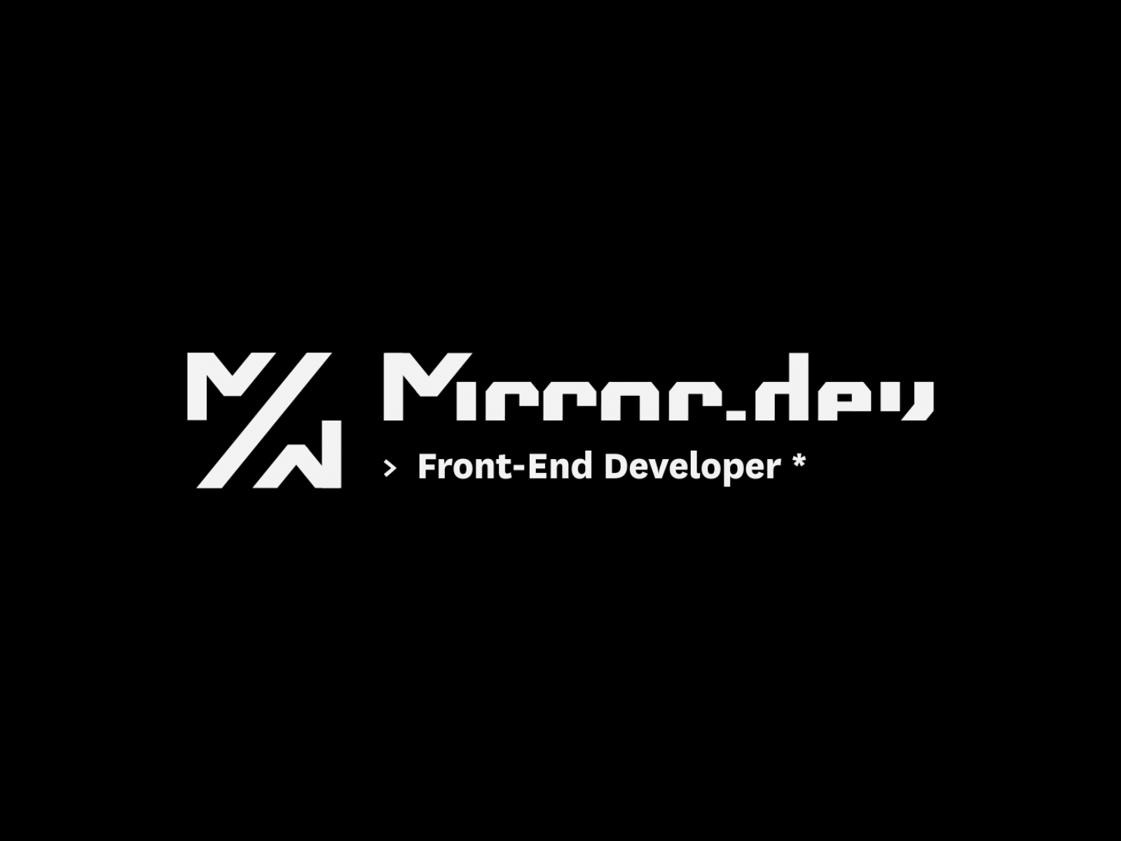 Mirror.dev Logo/Animation .exe animation code coding developer front end developer graphic design logo logo animation logo design motion graphics