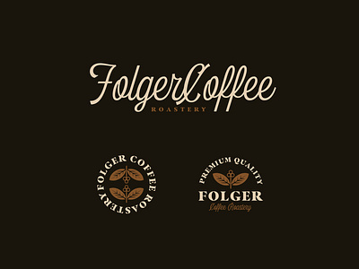 Folger Coffee Roastery badge badge design brand design brand identity branding branding kit coffee coffee logo coffee shop design graphic design illustration logo logo design logotype typography vector visual identity