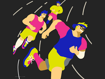Runners illustration run runner sports