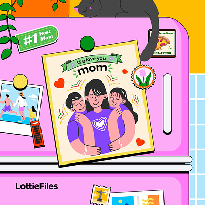 Mother's Day animation art direction branding design graphic design holiday illustration lottie lottie animation mother mothers day theme ux vector