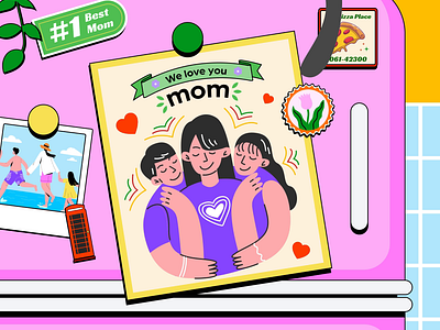 Mother's Day animation art direction branding design graphic design holiday illustration lottie lottie animation mother mothers day theme ux vector
