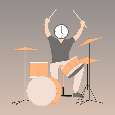 woman playing drums 3d animation graphic design logo motion graphics ui