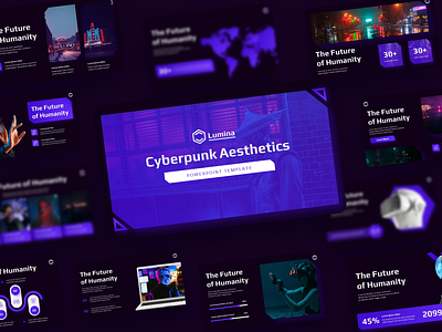 Lumina Cyber Presentation design graphic design powerpoint presentation template