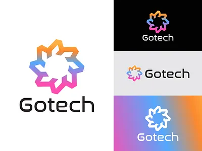 Abstract technology logo design abstract brand identity branding business corporate emblem flat gradient grid initial logo logo mark logo trends logos luxry minimal modern tech unique vintage