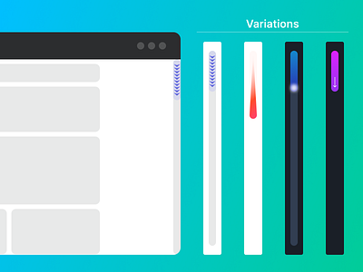 Directional Scrollbar animation design figma gradient interactiondesign motion graphics productdesign prototype scroll scrollbar ui uidesign uiux ux