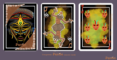 Pende Dancer Playing Cards cards graphic design illustration