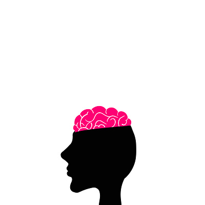 my brain brain branding design graphic design illustration silhuette vector