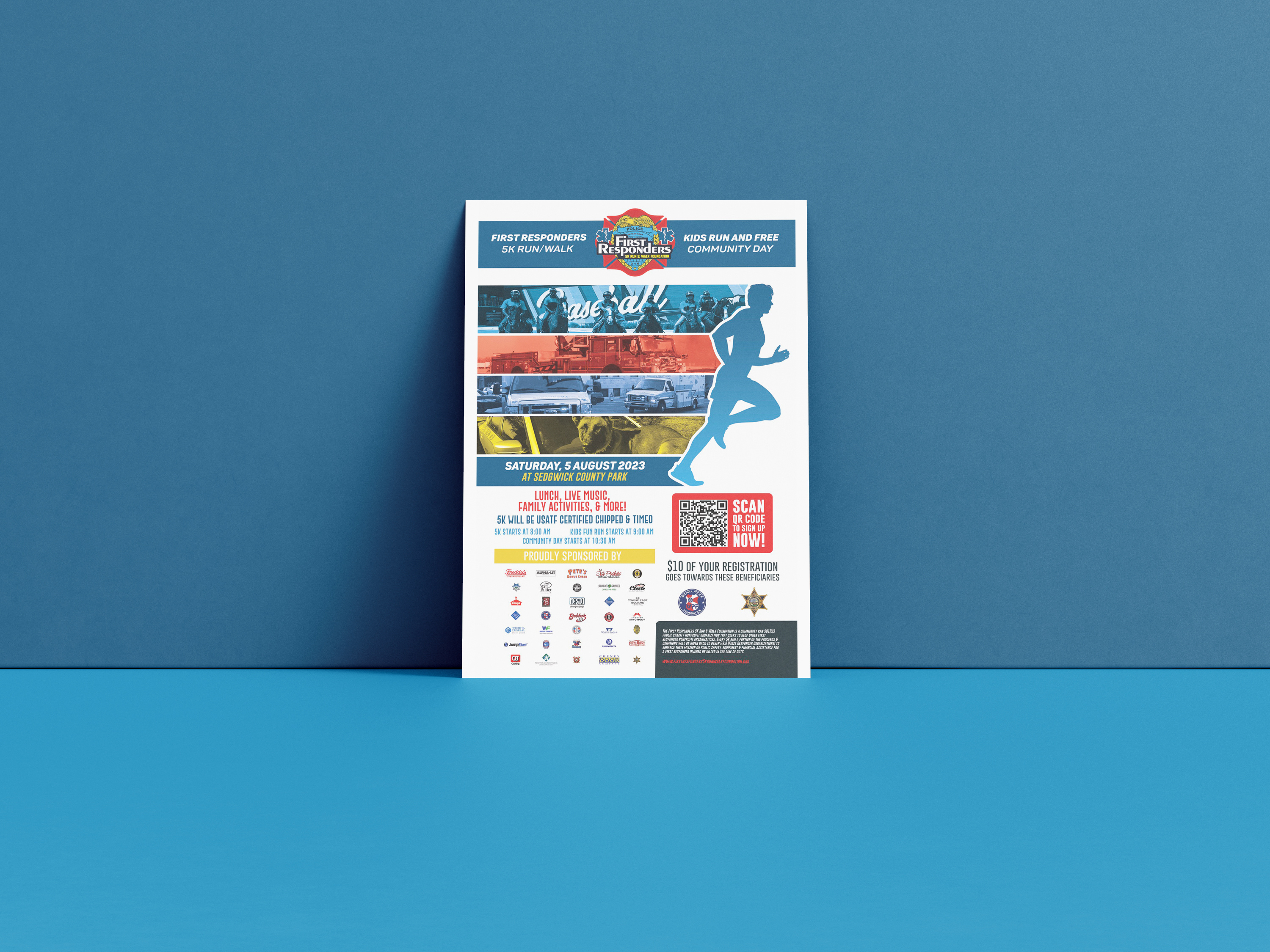 5K Run Community Day Flyer brand identity branding design flyer graphic design illustration poster