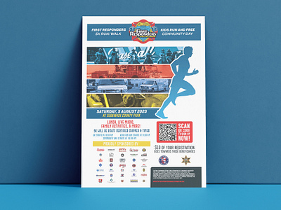 5K Run Community Day Flyer brand identity branding design flyer graphic design illustration poster