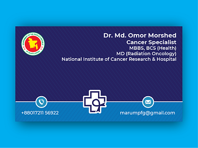 oncology visiting card branding design graphic design illustration logo prescription pad vector visiting card