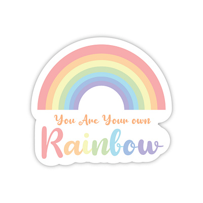 Sticker Design color design life rain rainbow selflove sticker