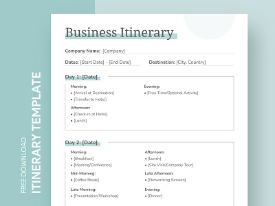 Business Itinerary Free Google Docs Template business business itinerary business itinerary template business trip itinerary corporate docs free google docs templates free template free template google docs google google docs google docs itinerary template itinerary itinerary for business program schedule template timeline trip