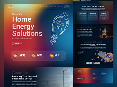 Electricity Provider Website Design deregulated electricity design electricity energy green energy landing page page renewable energy sustainable energy ui ui designer uiux user experience ux ux designer web web design web page website website design