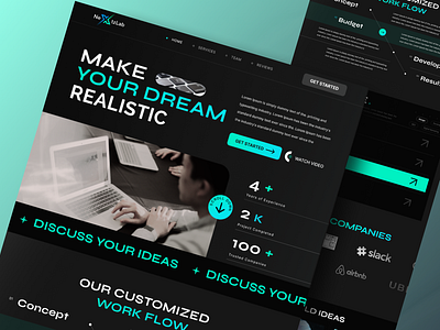 "NextzLab" Software Company Landing Page UI UX Design app design branding design landingpageuiux landingpage design logo mockups softwarecompanylandingpage ui ui ux design uiux ux web websitedesign