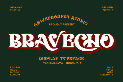 Bravecho - Display Typeface fun