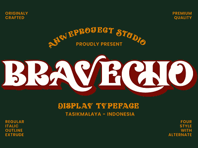 Bravecho - Display Typeface fun